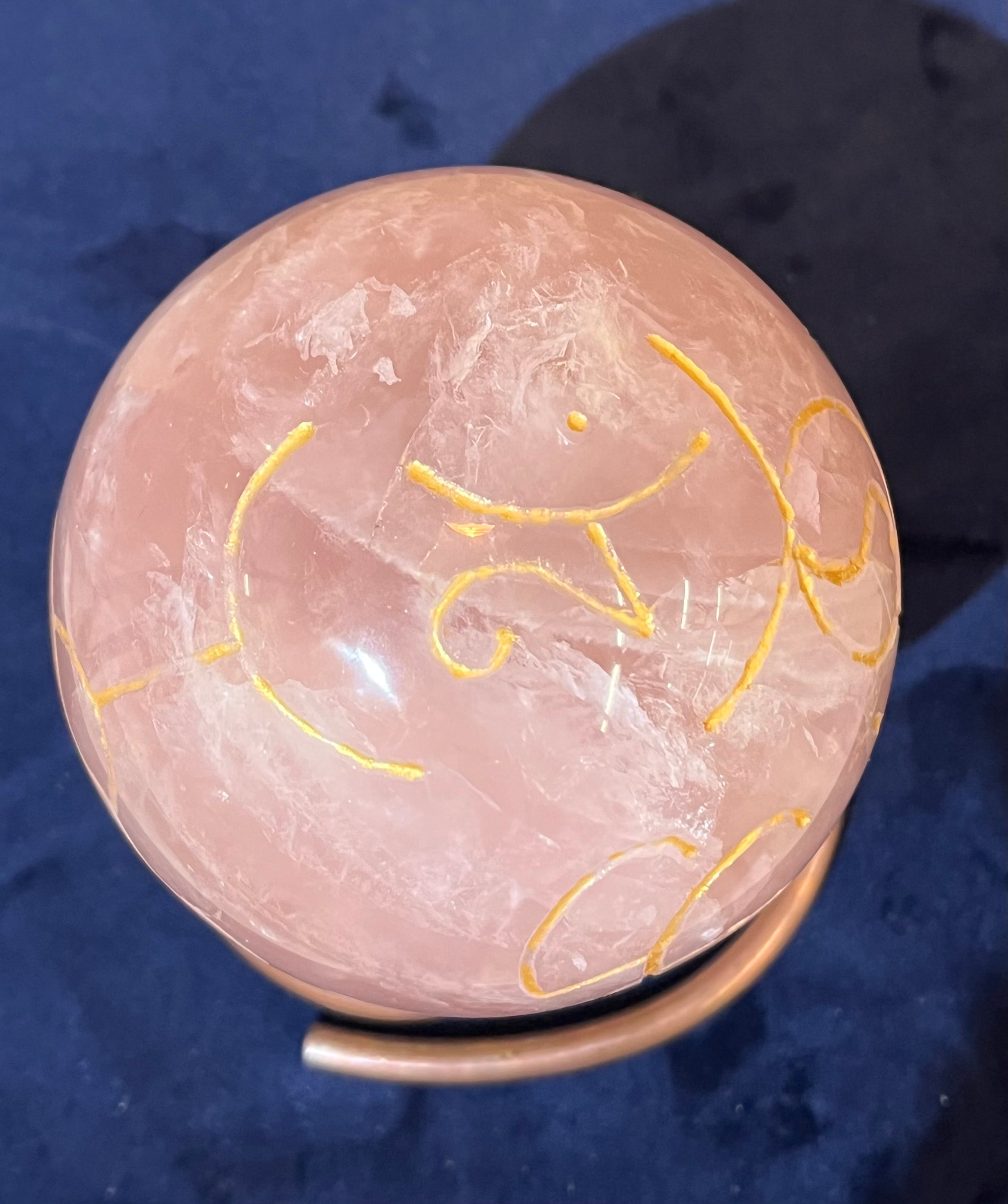 Sfera di preghiera - Quarzo Rosa (d.10cm)