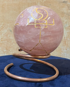 Sfera di preghiera - Quarzo Rosa (d.10cm)