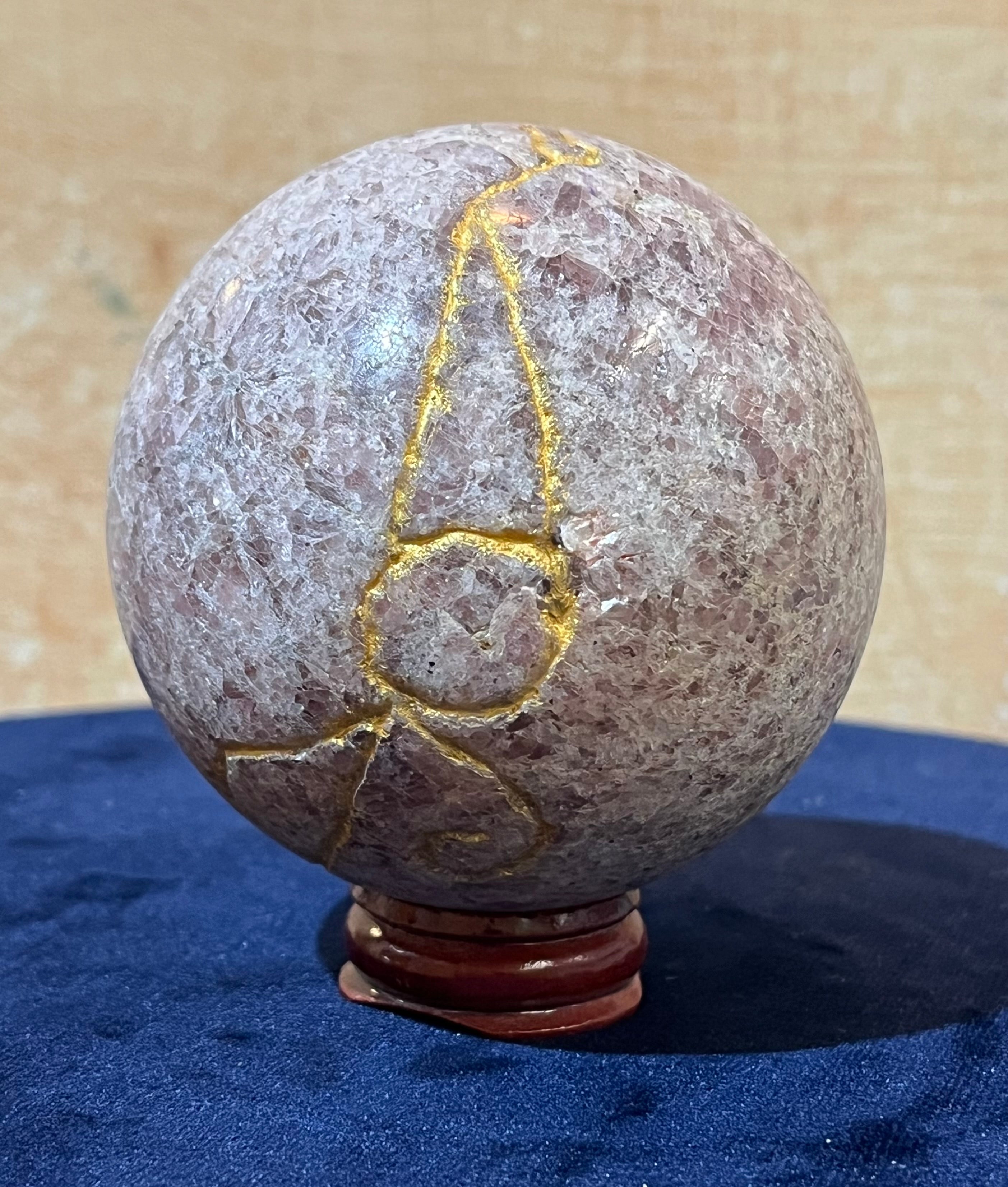 Sfera di preghiera - Granato Piropo (d. 7 cm)