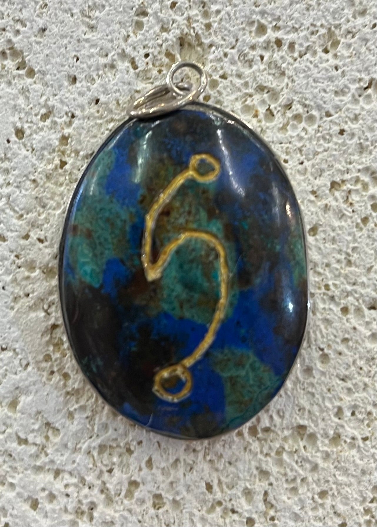 SPIRAL, DIVINE PROTECTION - Malachite Azurite Chrysocolla
