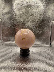 Sfera di preghiera - Quarzo Rosa (d.8cm)