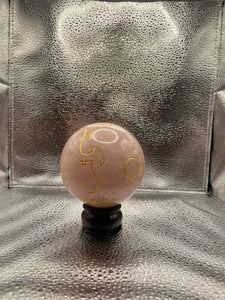 Sfera di preghiera - Quarzo Rosa (d.8cm)