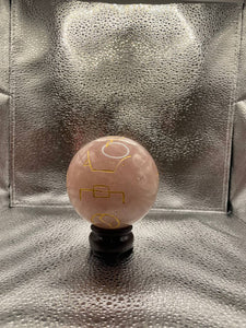 Sfera di preghiera - Quarzo Rosa (d.8cm)