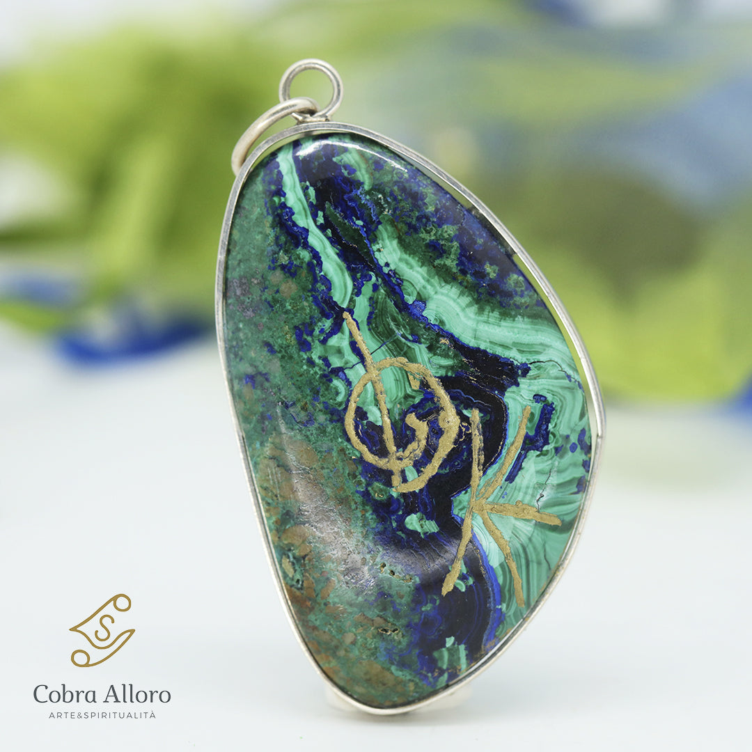 SPIRAL, DIVINE PROTECTION - Malachite Azurite Chrysocolla
